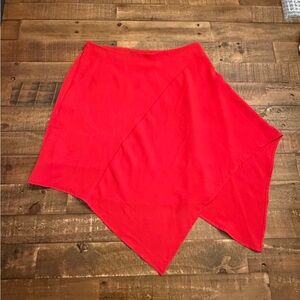 Express Vibrant Red Asymmetrical Skirt size 8 (fits medium)